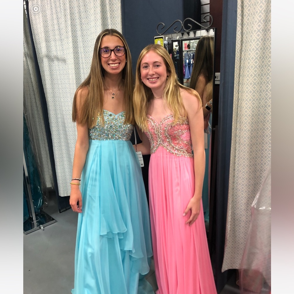 Blue Pageant Dress - Picture 2 of 4